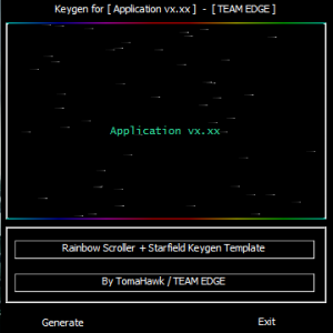 More information about "Professional GDI Keygen Effect #8 - Rainbow Scroller + Starfield"