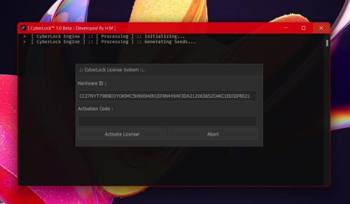 More information about "[ CyberLock ] License System CrackMe Challenge"
