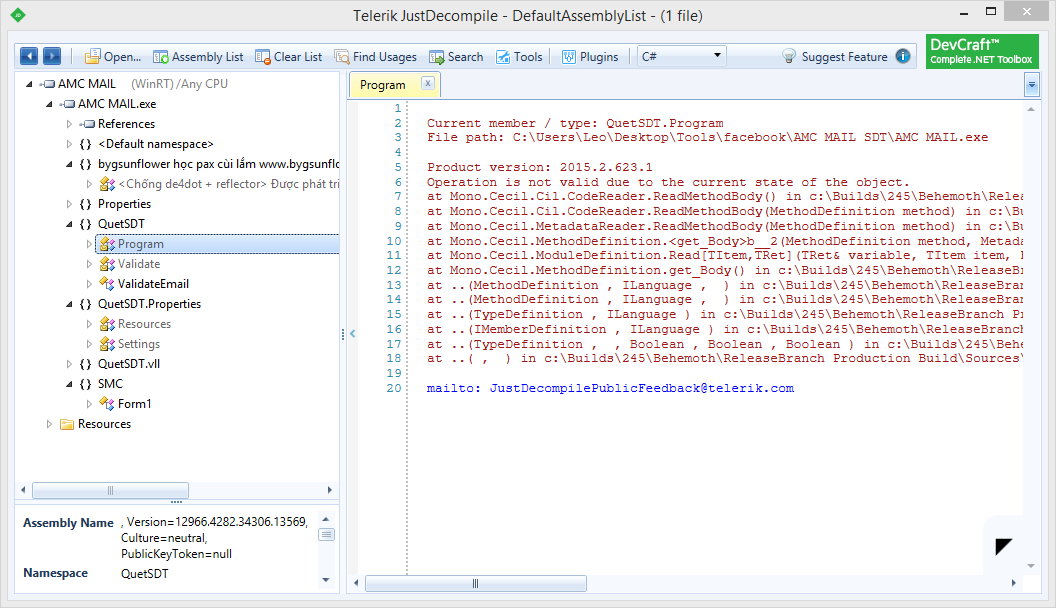 Deobfuscator A .net App (protected) To View Source Code - Reverse ...